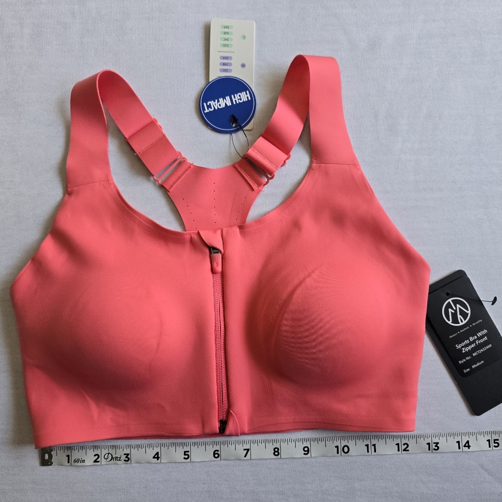 Move Theology‎ Sports Bra With Zipper Front Size M - Picture 5 of 6